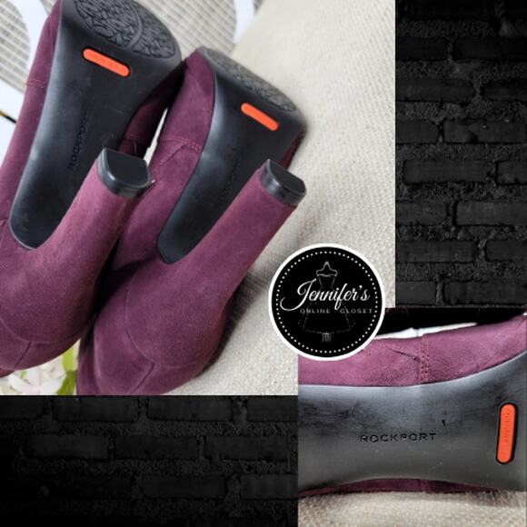 Rockport NEW Women's Seven To 7 Windsor Wine Ally Suede Heeled Bootie Size 9 - Picture 14 of 16